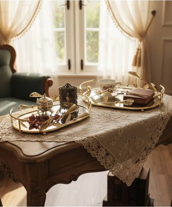 ZEYVE GALA OVAL 2-PIECE TRAY 24×31-31x36cm*6